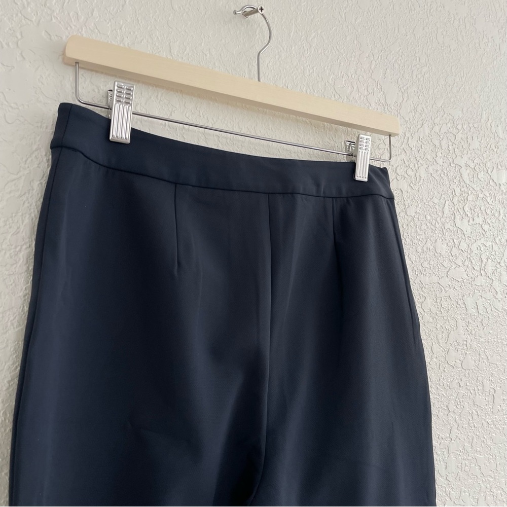 Jenni Kayne Slim Ankle Trouser Pants Cigarette Style Navy Side Zip Size 8 - Picture 7 of 14